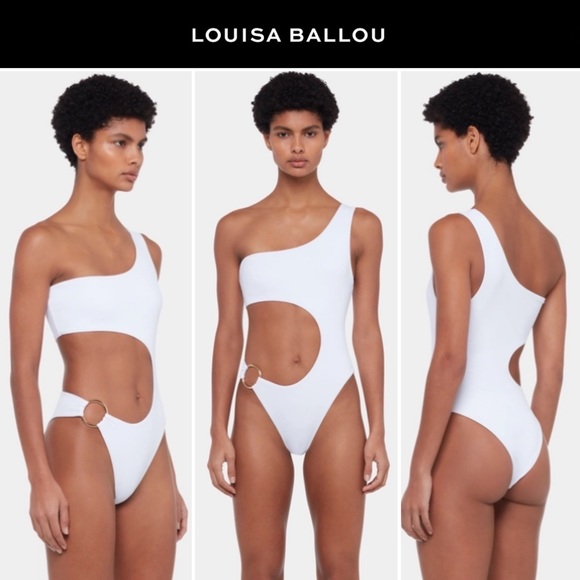 Louisa Ballou Other - Louisa Ballou Half Moon Swimsuit in White L $335